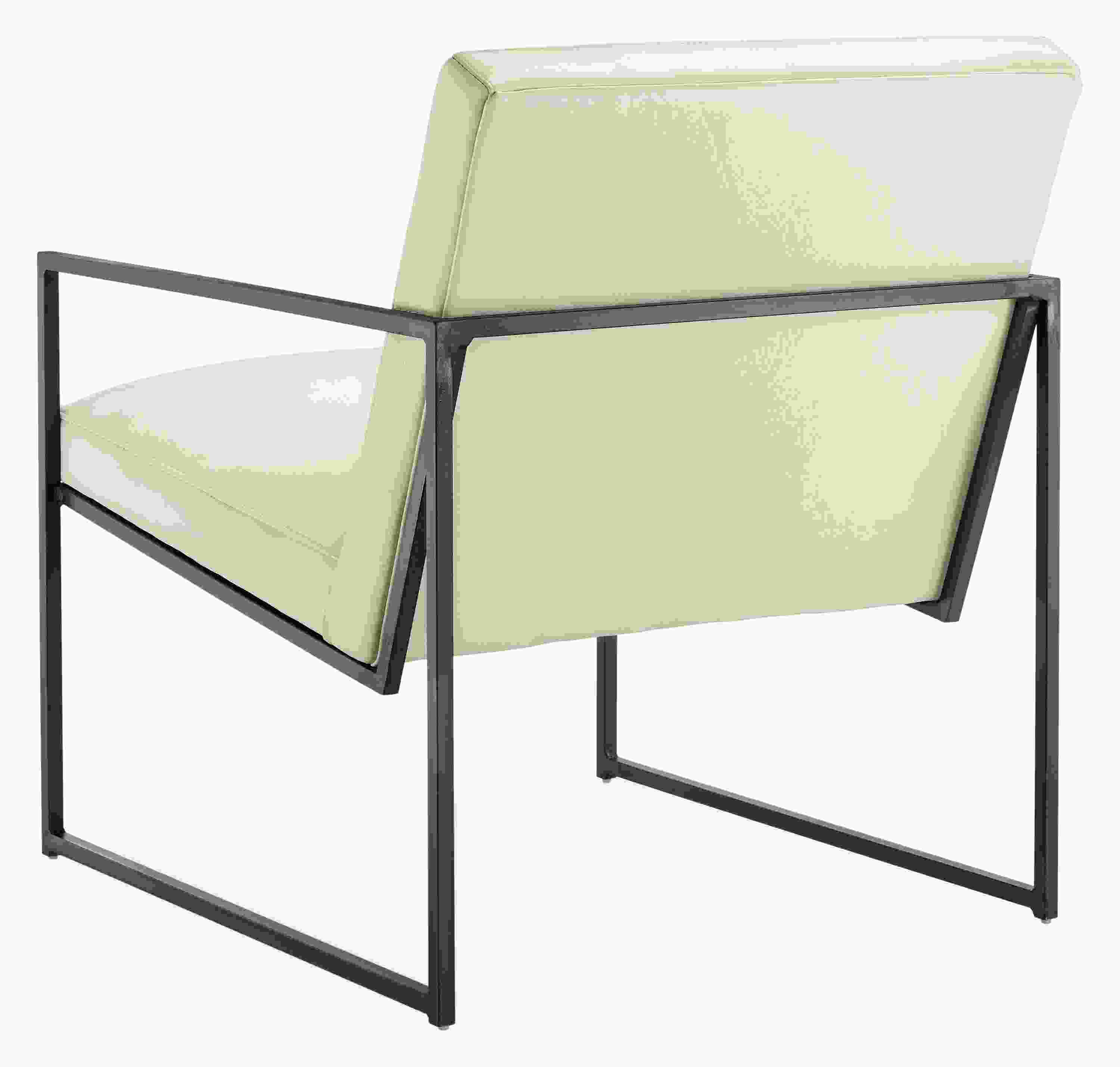 Back view of Novato custom chair in leather.