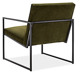 Back view of Novato Chair in Vance Olive.