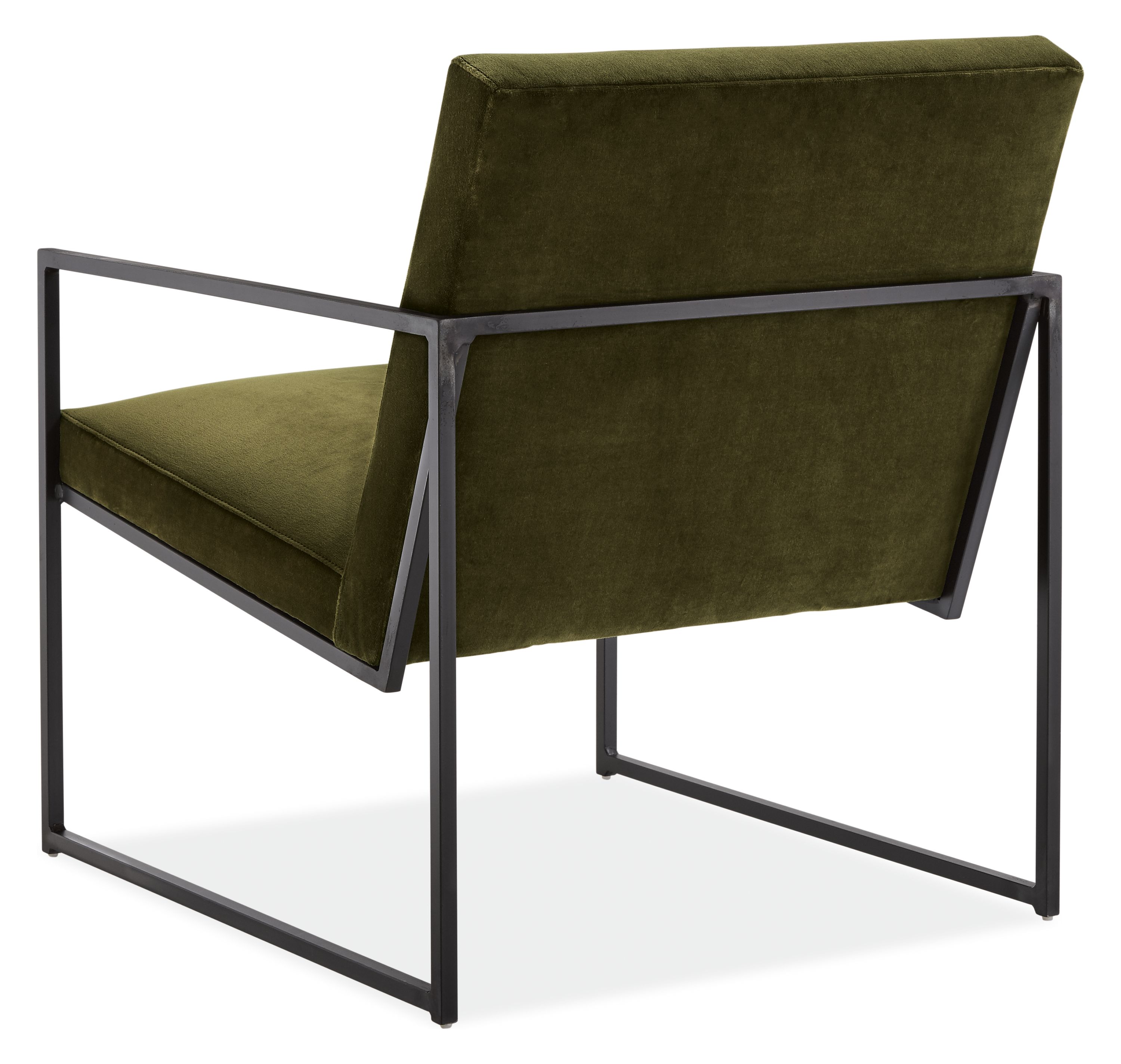 Back view of Novato Chair in Vance Olive.