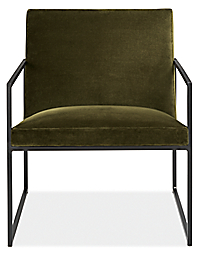 Front view of Novato Chair in Vance Fabric.