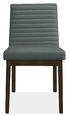 Front view of Olsen Side Chair in Declan Fabric.