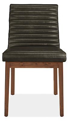Front view of Olsen Side Chair in Vento Leather.