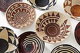 Top down view of Olusania baskets.
