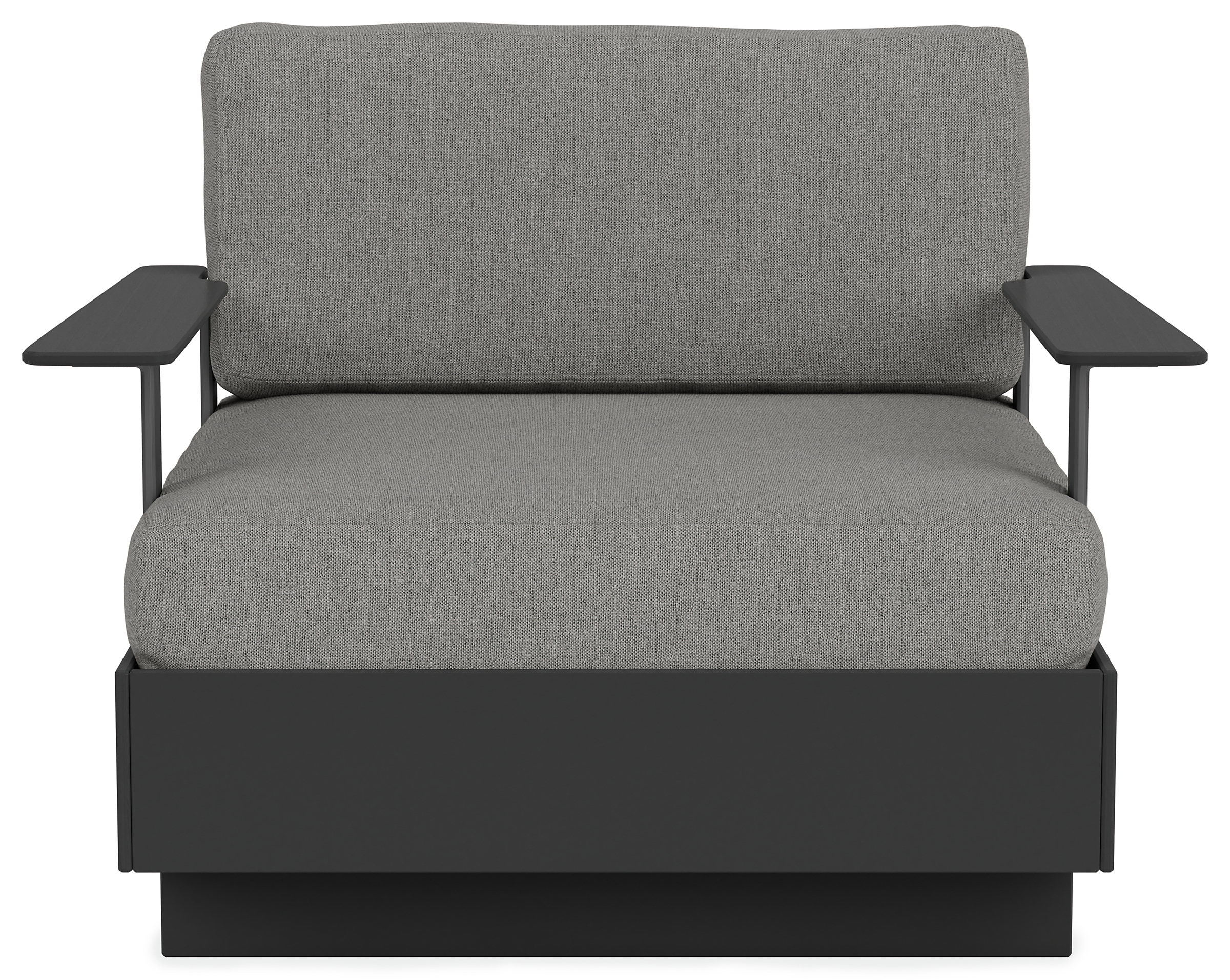 Front view of Omni Lounge Chair in Mist Fabric.
