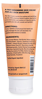 Back view of Organic Bath Company - Naked Skin Cream.