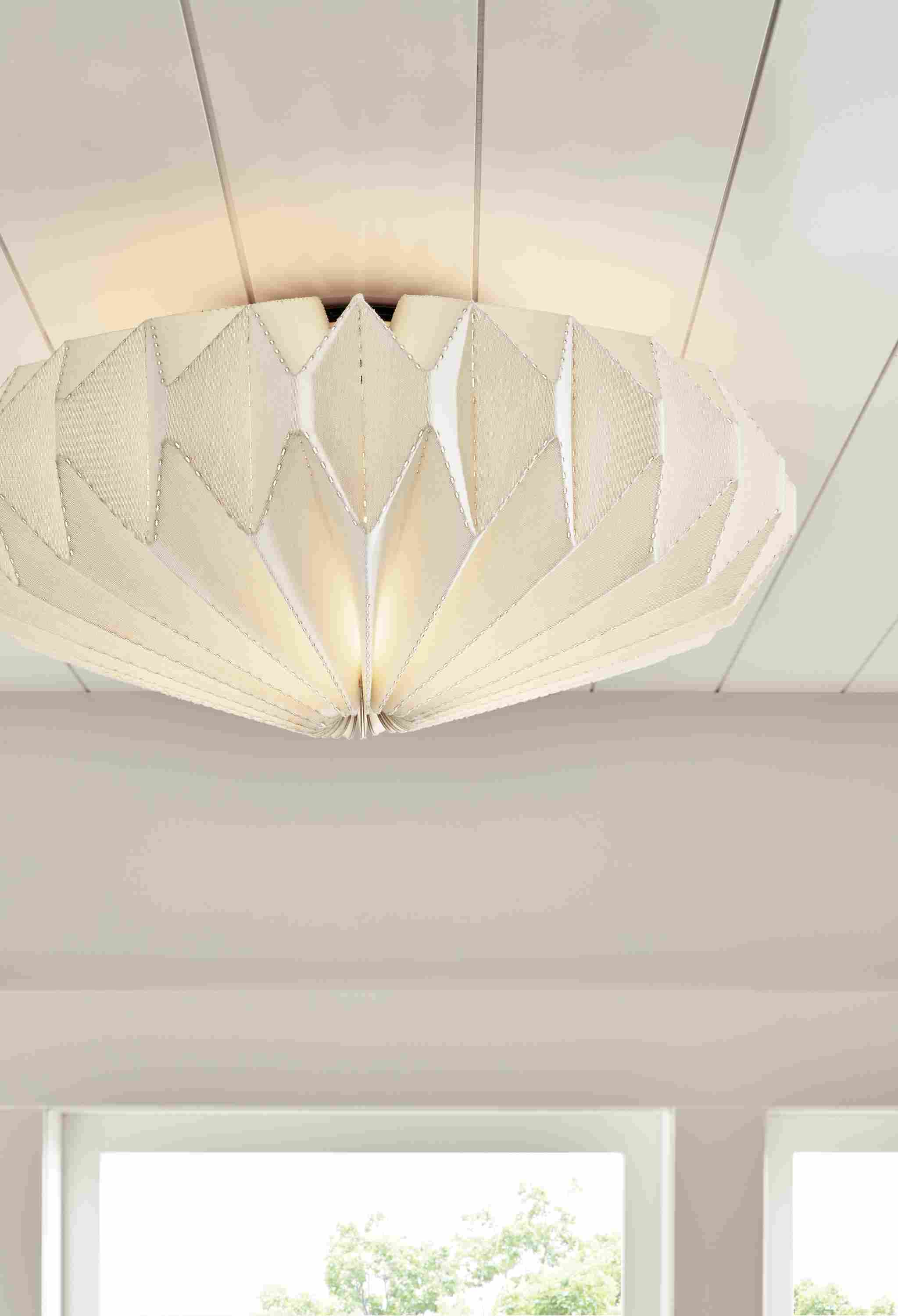 Close-up of an Orikata Flushmount ceiling light.