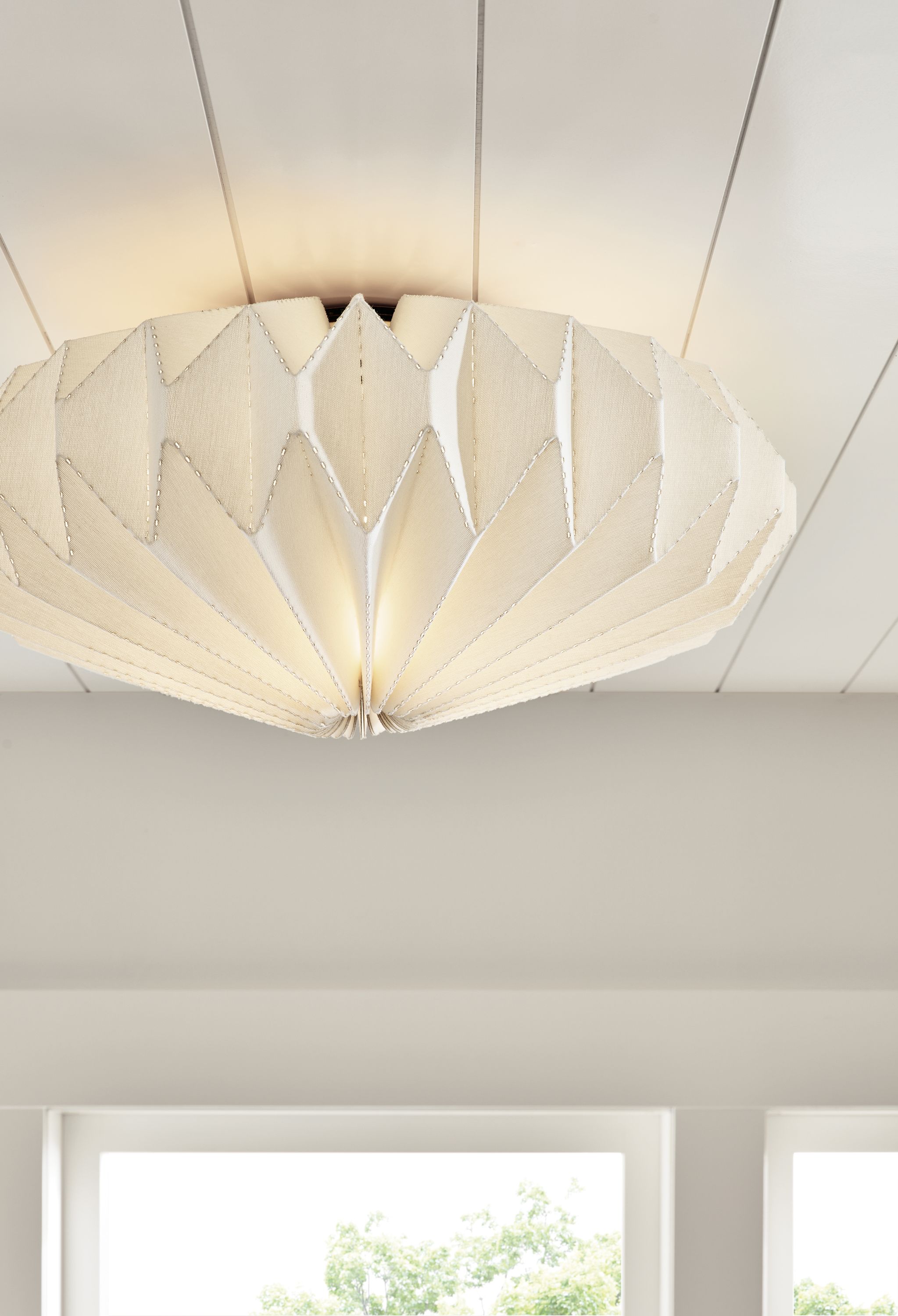 Close-up of an Orikata Flushmount ceiling light.