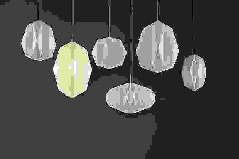Collage of Orikata pendant lights.