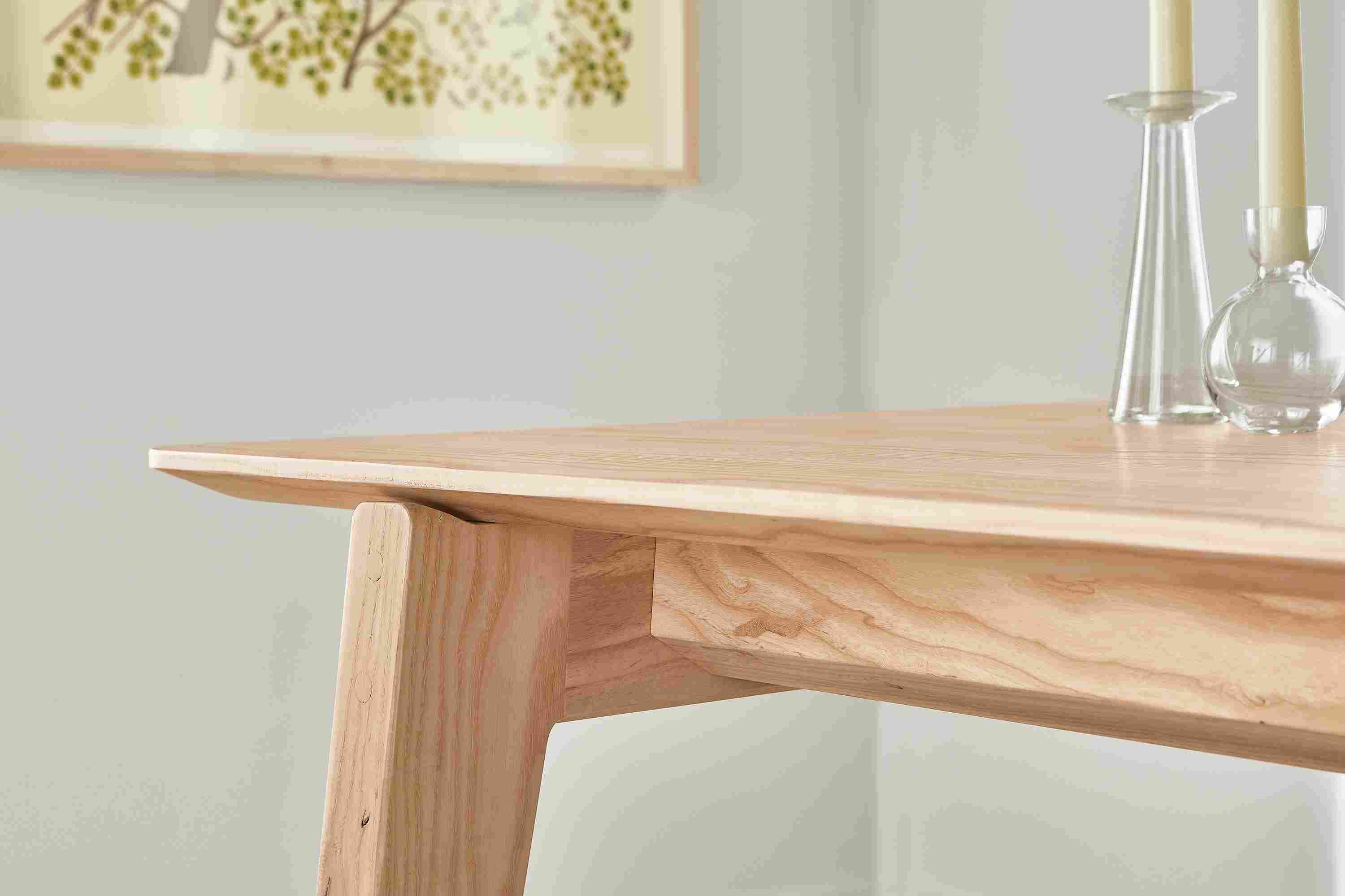 Detail of Orlin 80-wide Table in Ash.