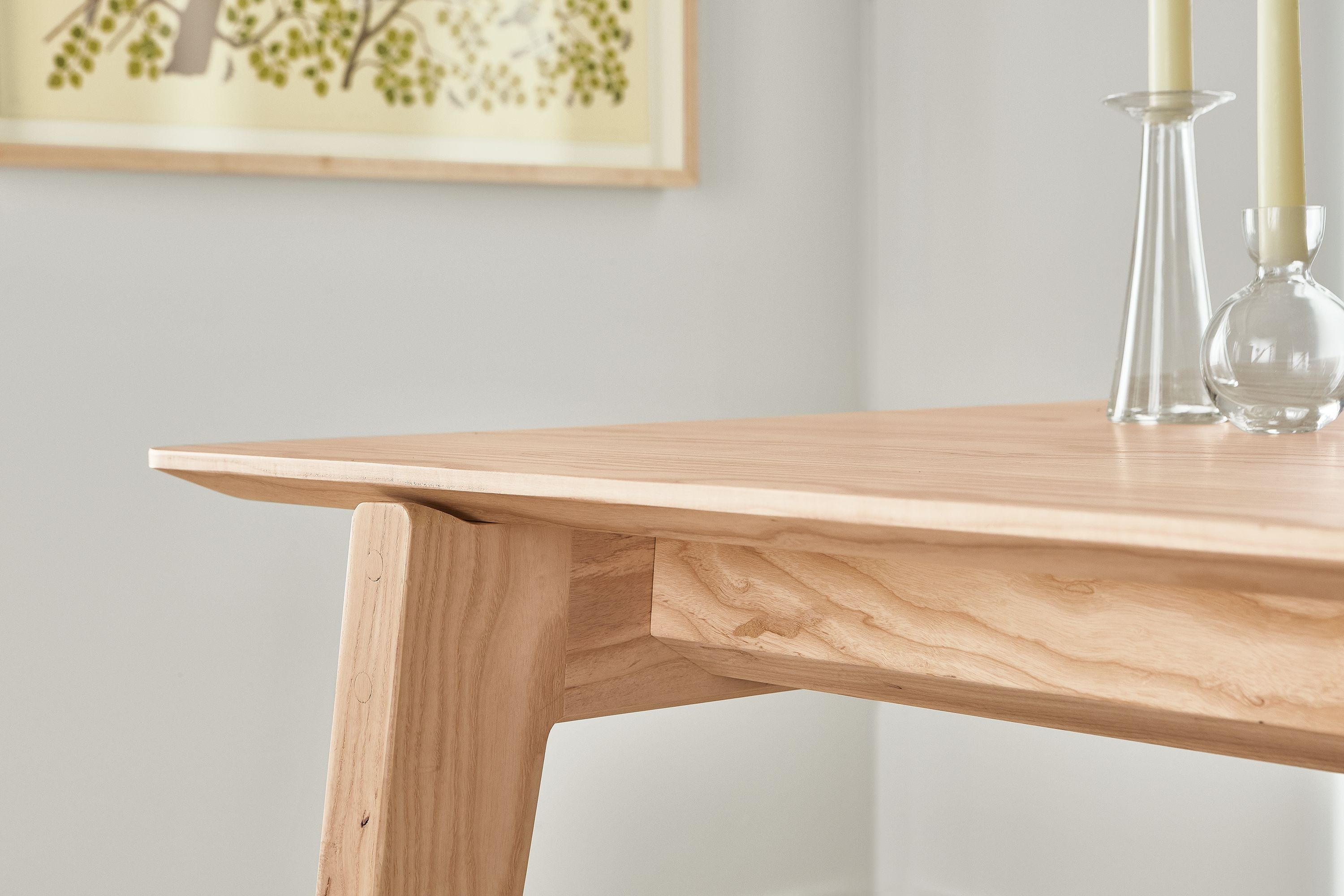 Detail of Orlin 80-wide Table in Ash.