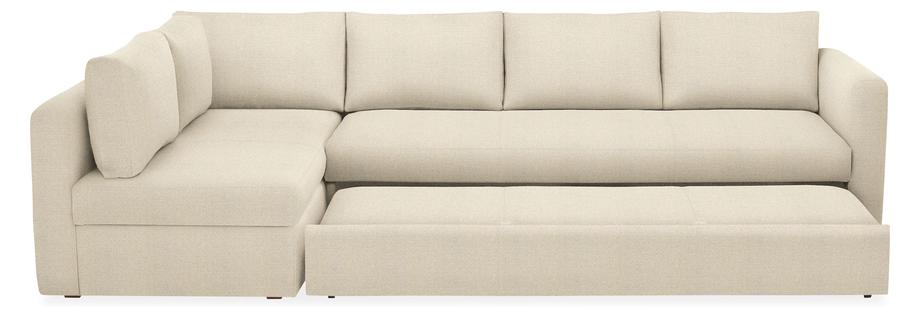 Sectional sofa with on sale pop up sleeper