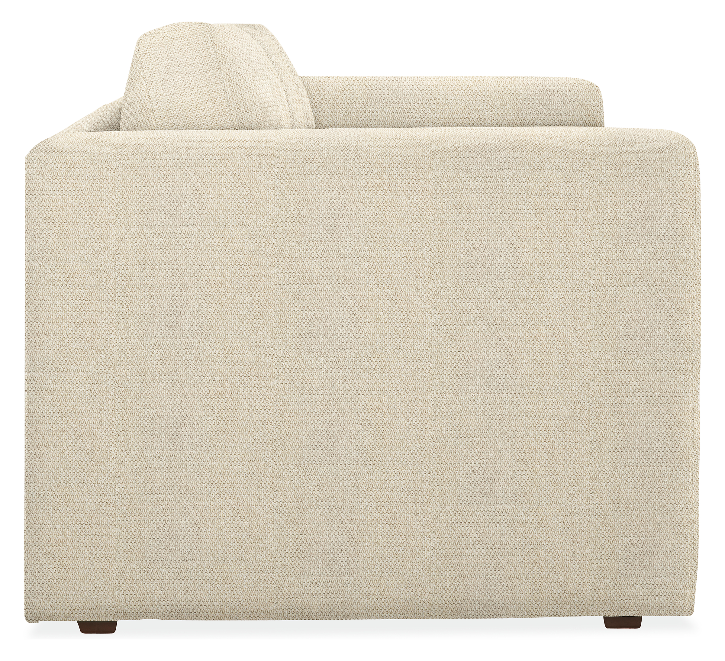 Side view of Oxford 91-inch Pop-Up Platform Queen Sleeper Sofa in Orla Ivory.