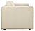 Side view of Oxford 91" Pop-Up Platform Queen Sleeper Sofa in Orla Ivory.