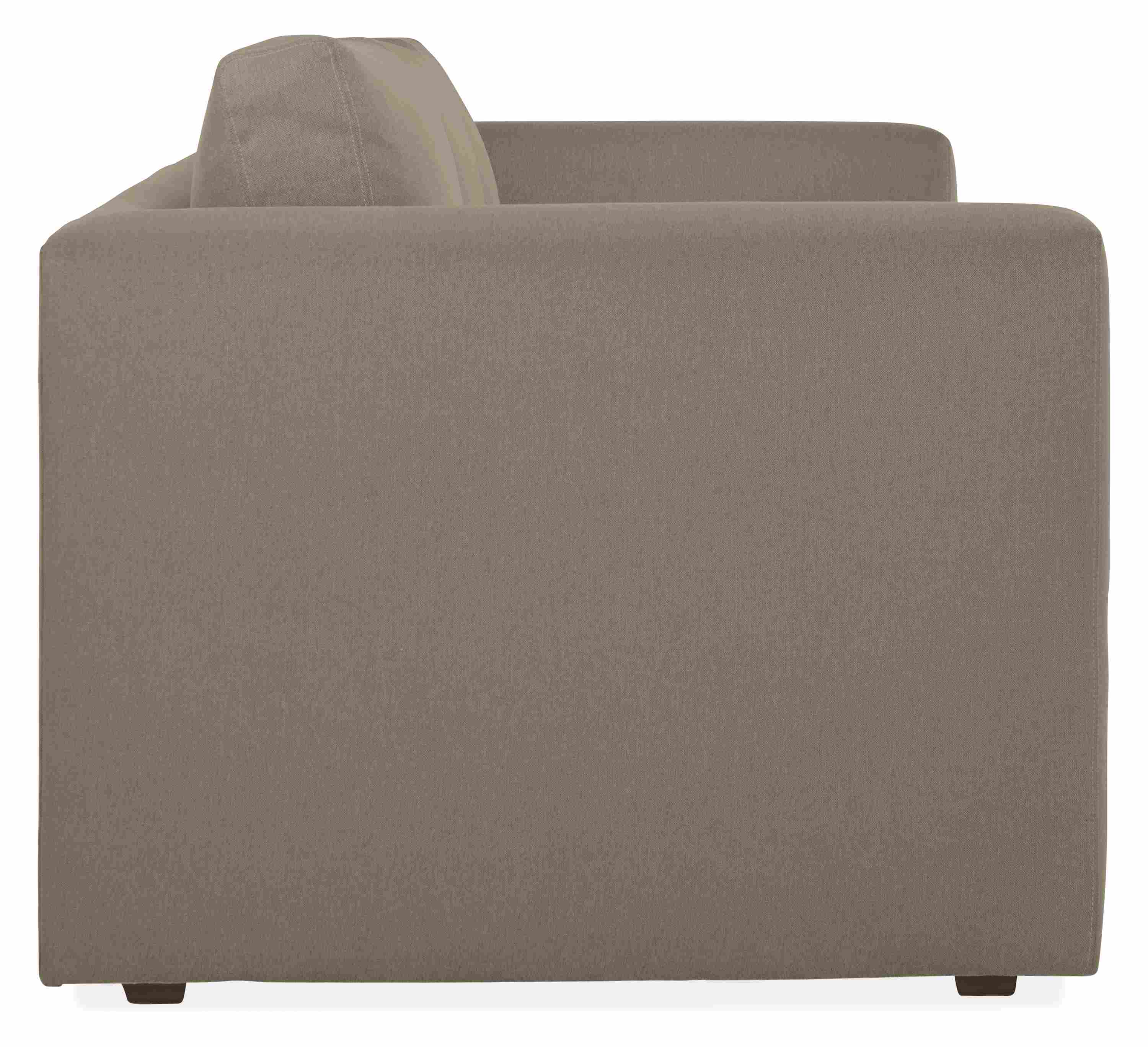 Side view of Oxford 91" Pop-Up Platform Queen Sleeper Sofa in Dawson Otter.