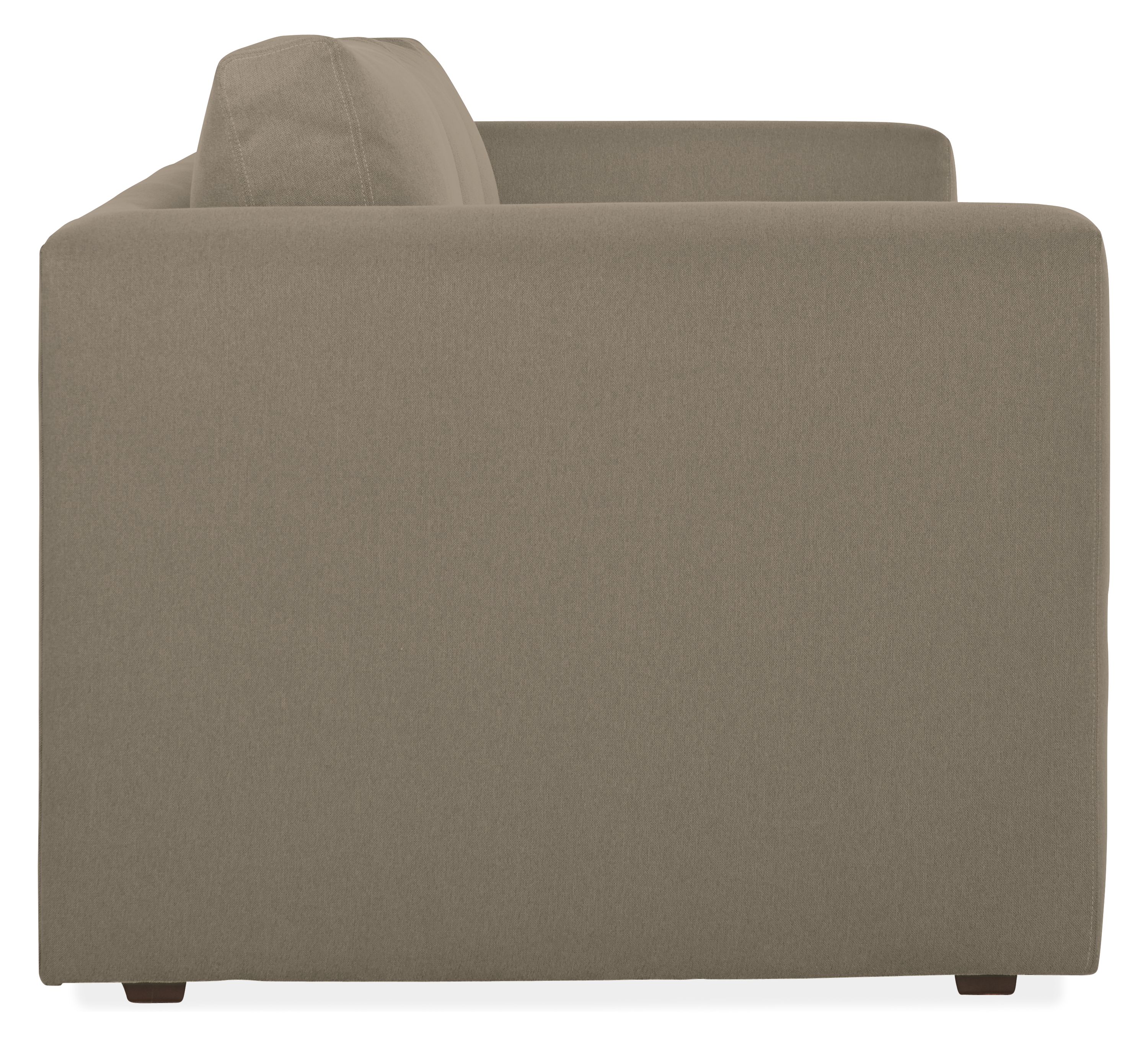 Side view of Oxford 91" Pop-Up Platform Queen Sleeper Sofa in Dawson Otter.