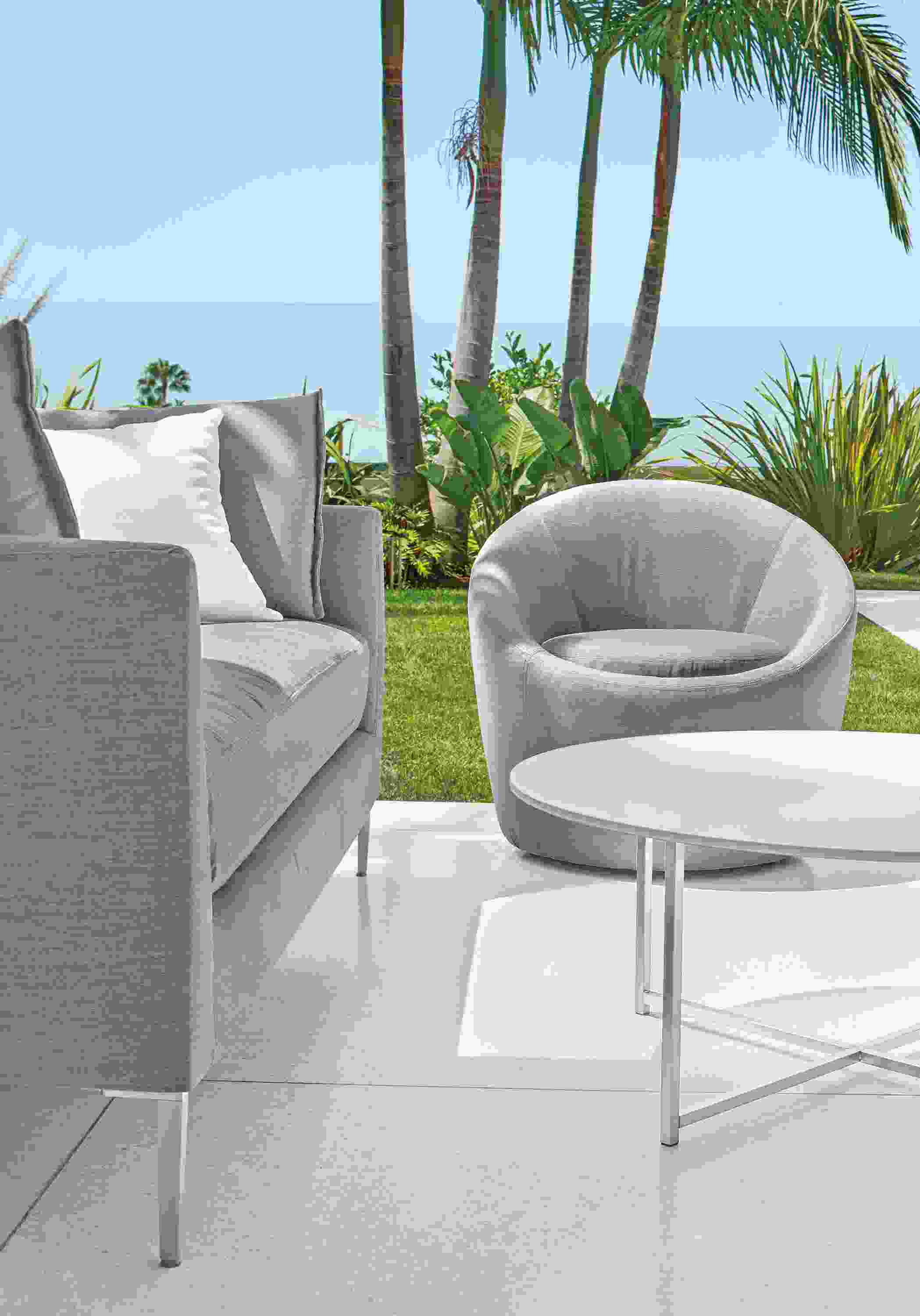 Detail of Palm 72-inch sofa.
