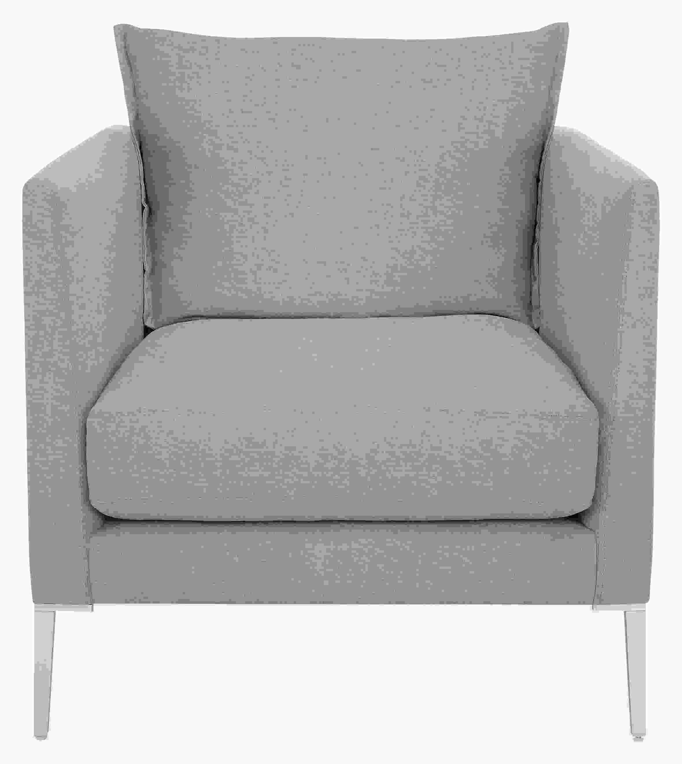 Front view of Palm Chair in Sunbrella Canvas Cement.