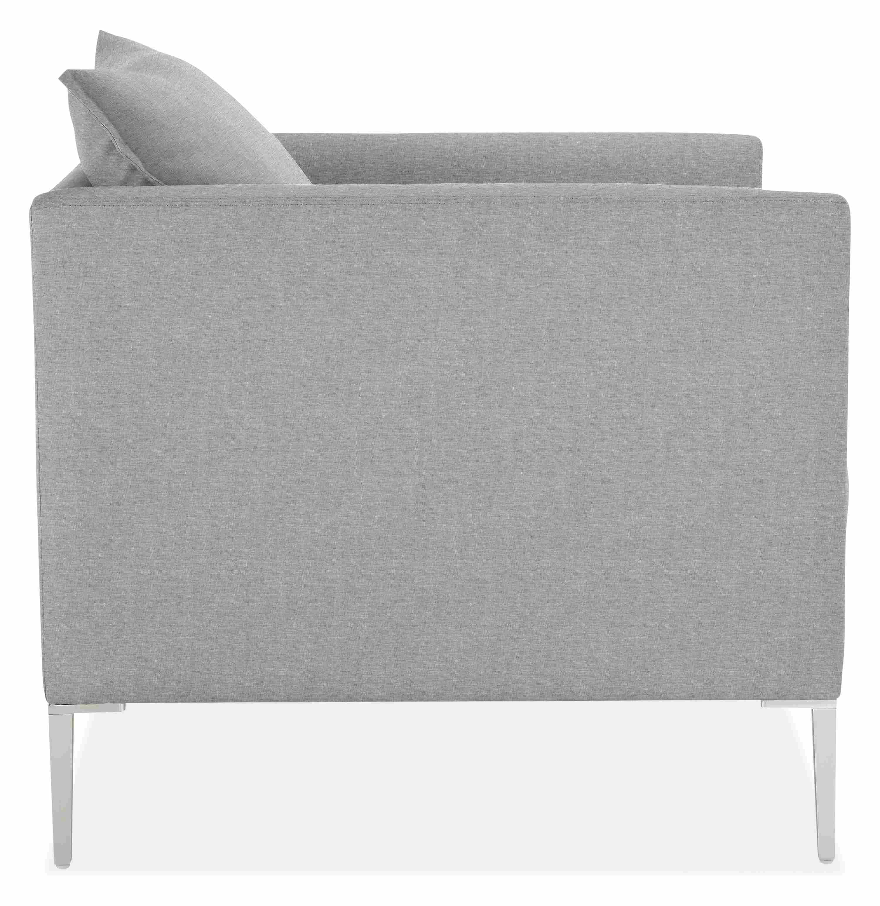 Side view of Palm Chair in Sunbrella Canvas Cement.