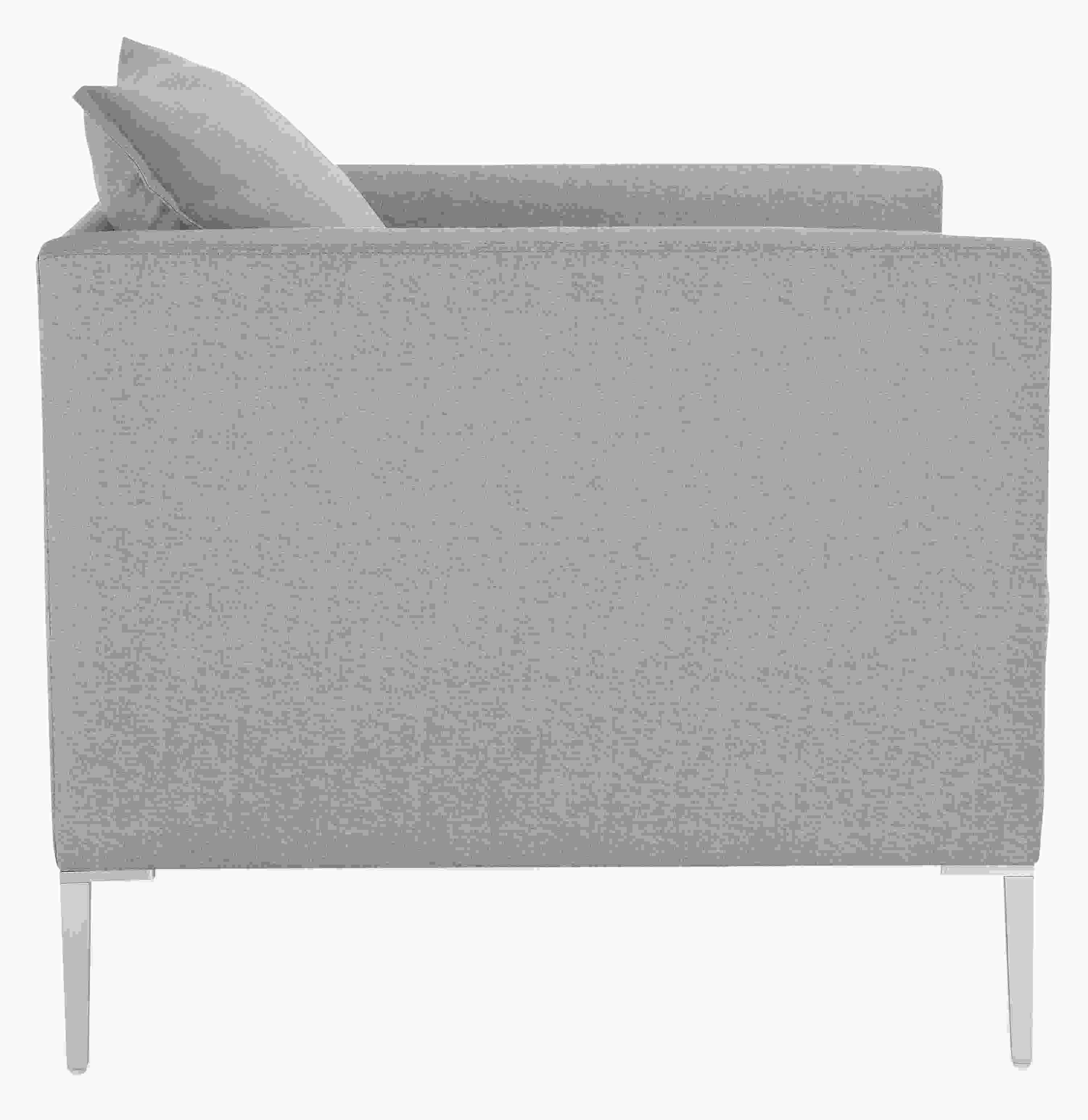 Side view of Palm Chair in Sunbrella Canvas Cement.