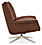 Side view of Paris Swivel Chair in Lecco Leather.
