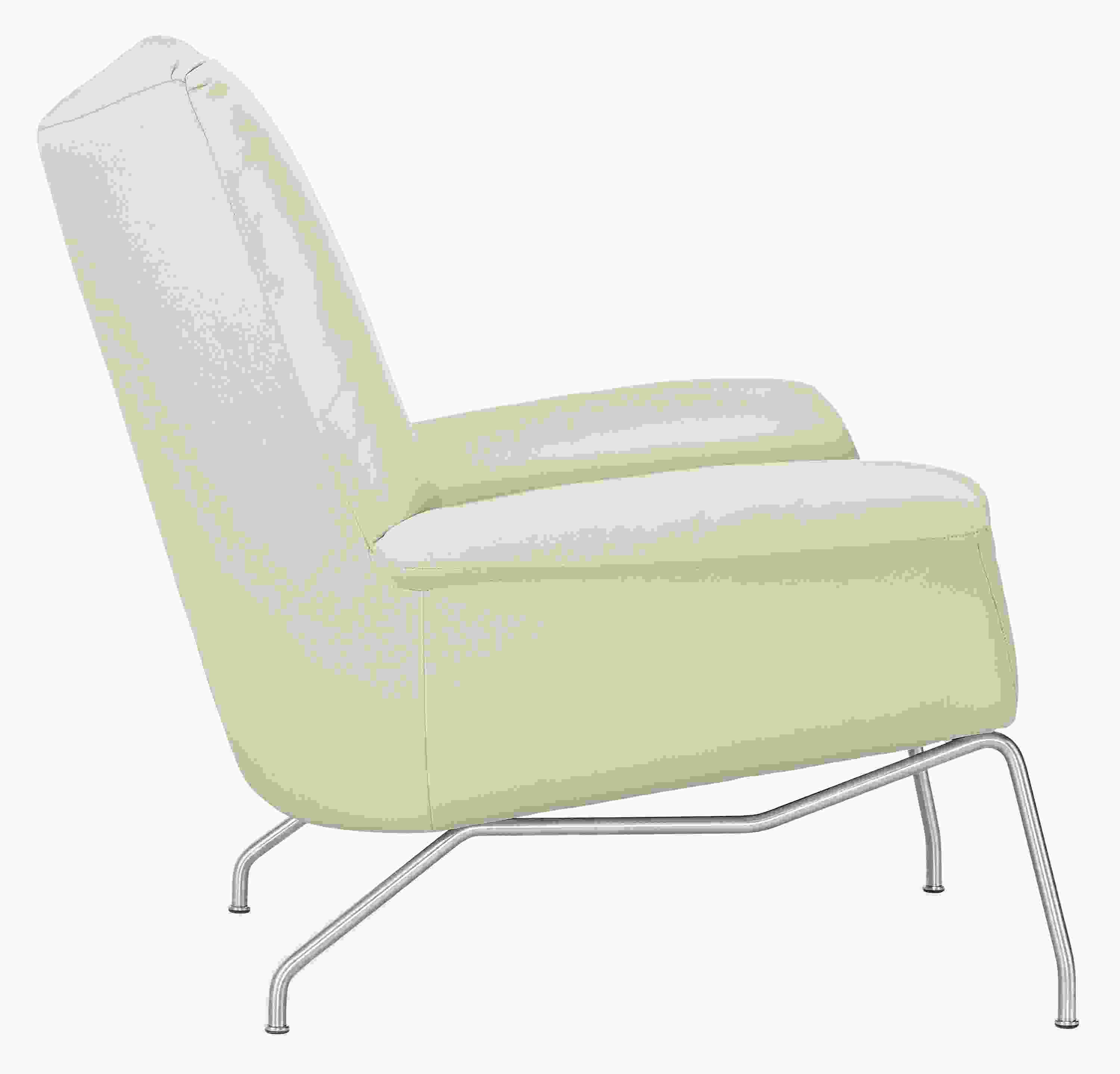 Side view of Paris Chair in Urbino Leather.