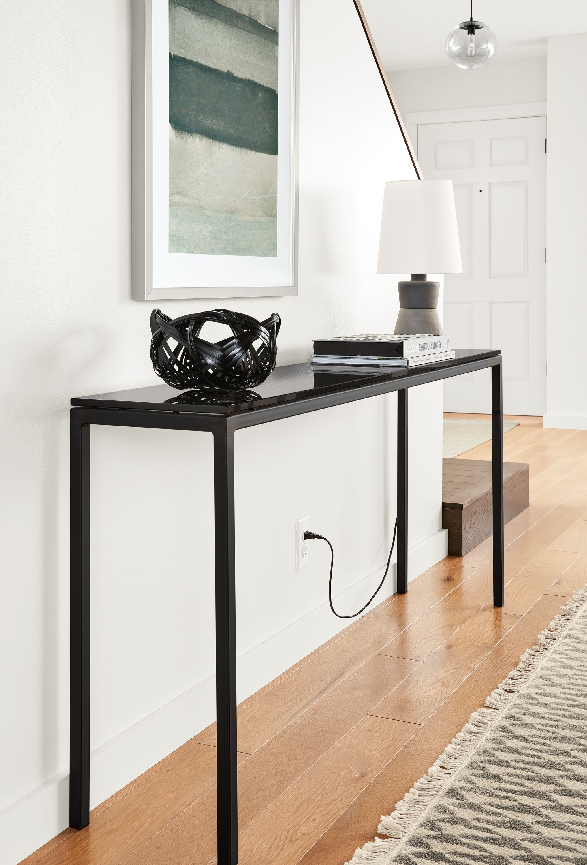 Narrow parsons hot sale console table