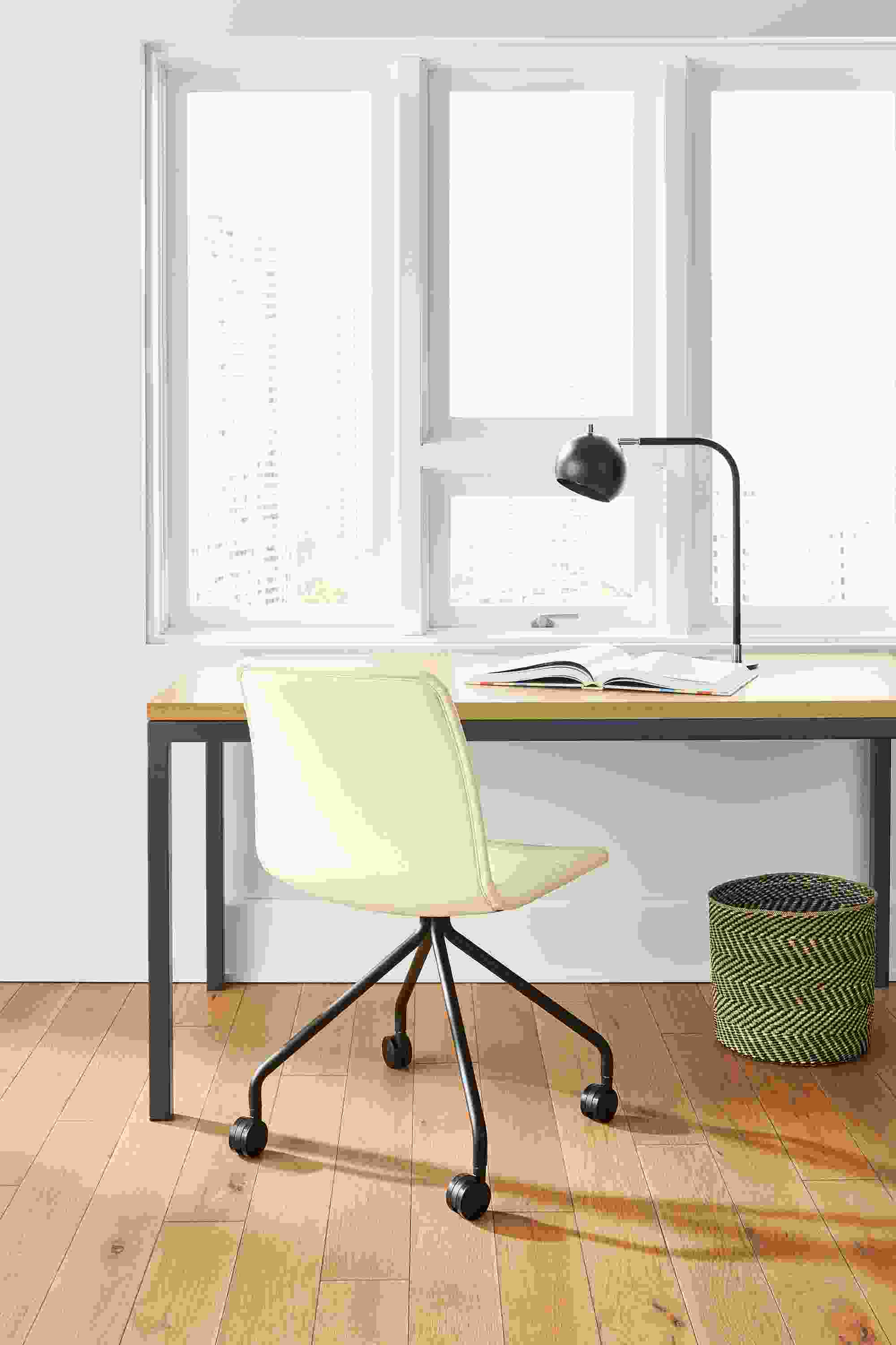 Office setting with Parsons 60-wide desk and Cato Office chair.