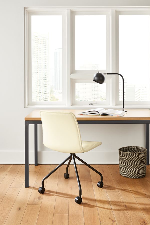 Office setting with Parsons 60-wide desk and Cato Office chair.