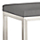 Detail of Parsons 46-wide Bench in Sunbrella Canvas Slate with Stainless Steel 1.5" Base.