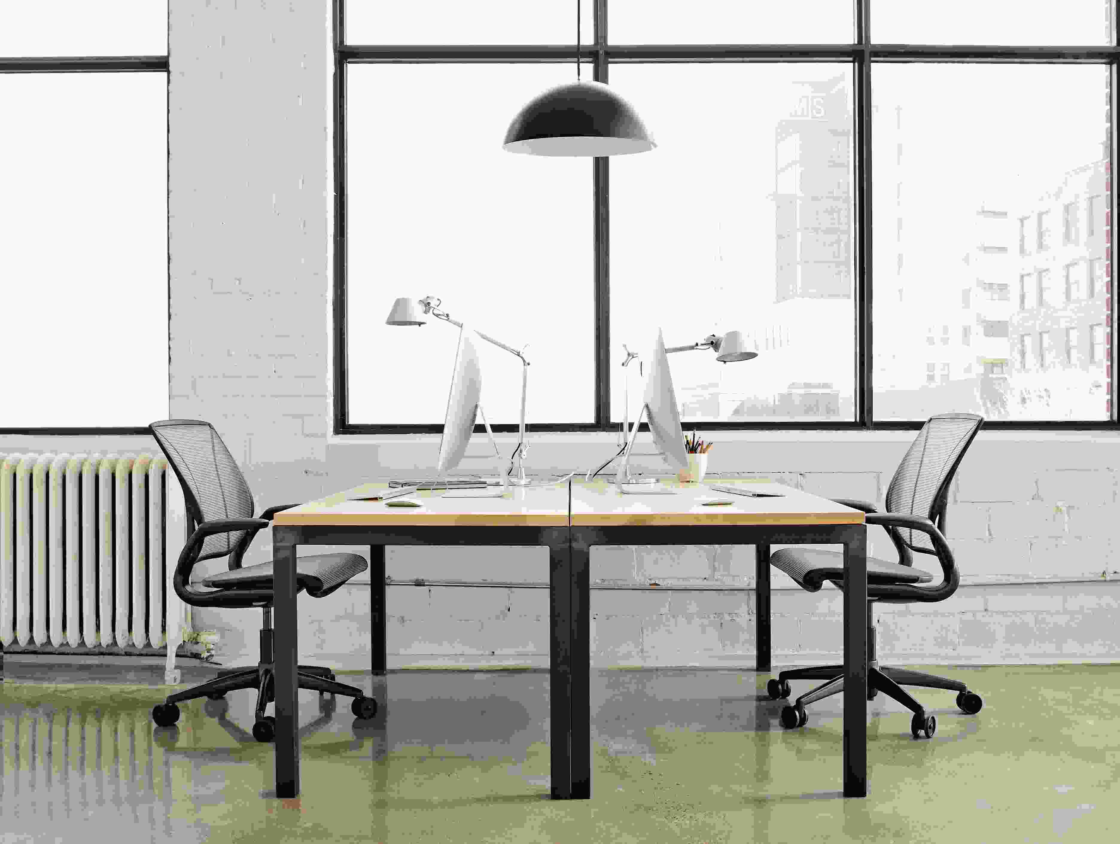 Detial of two Parsons 60x30 tables.