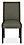Front view of Peyton Side Chair in Tatum Salt with Charcoal Legs.