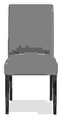 Front view of Peyton Side Chair in Sumner Steel with Charcoal Legs.