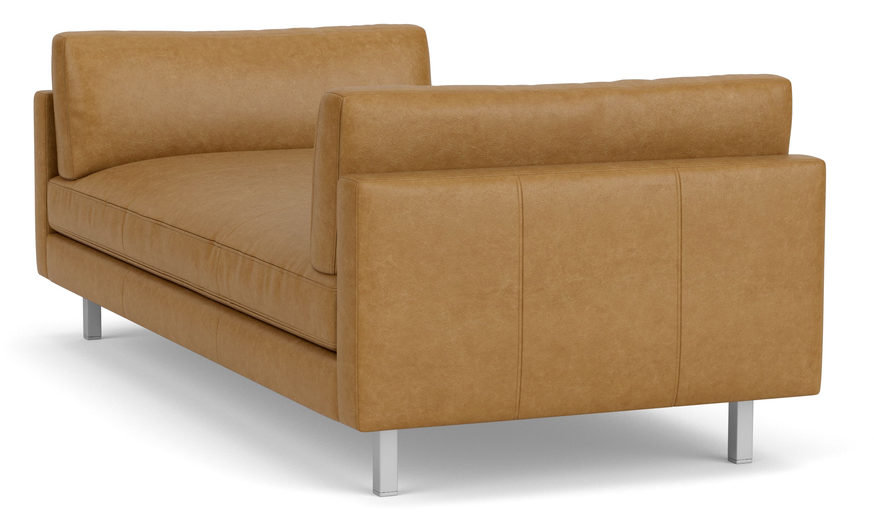 Back view of Pierson 89" Daybed with Metal Base/Legs in Leather