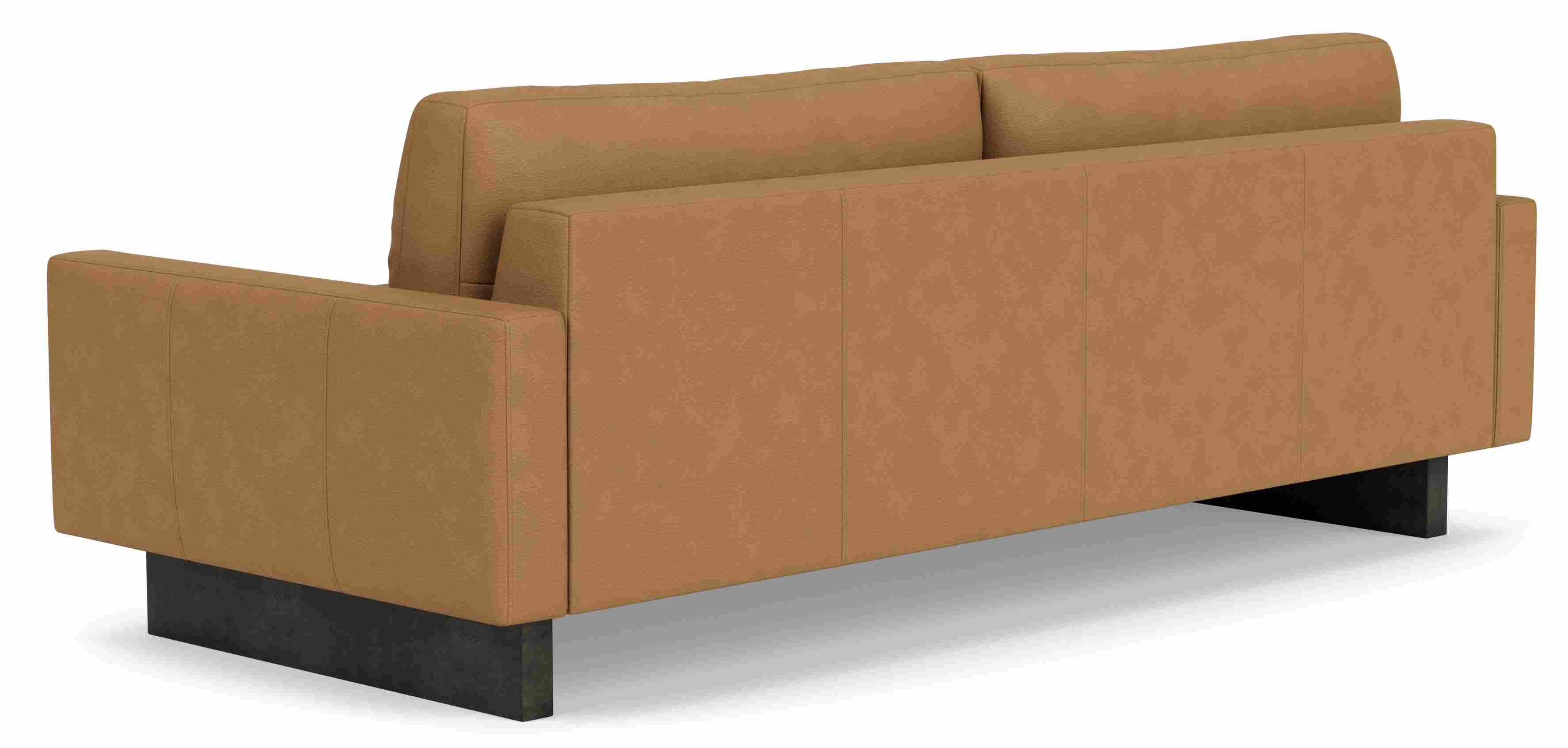 Back view Pierson 89" Sofa with Wood Base/Legs in Leather