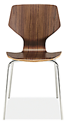 Front view of Pike Side Chair with Metal Base.