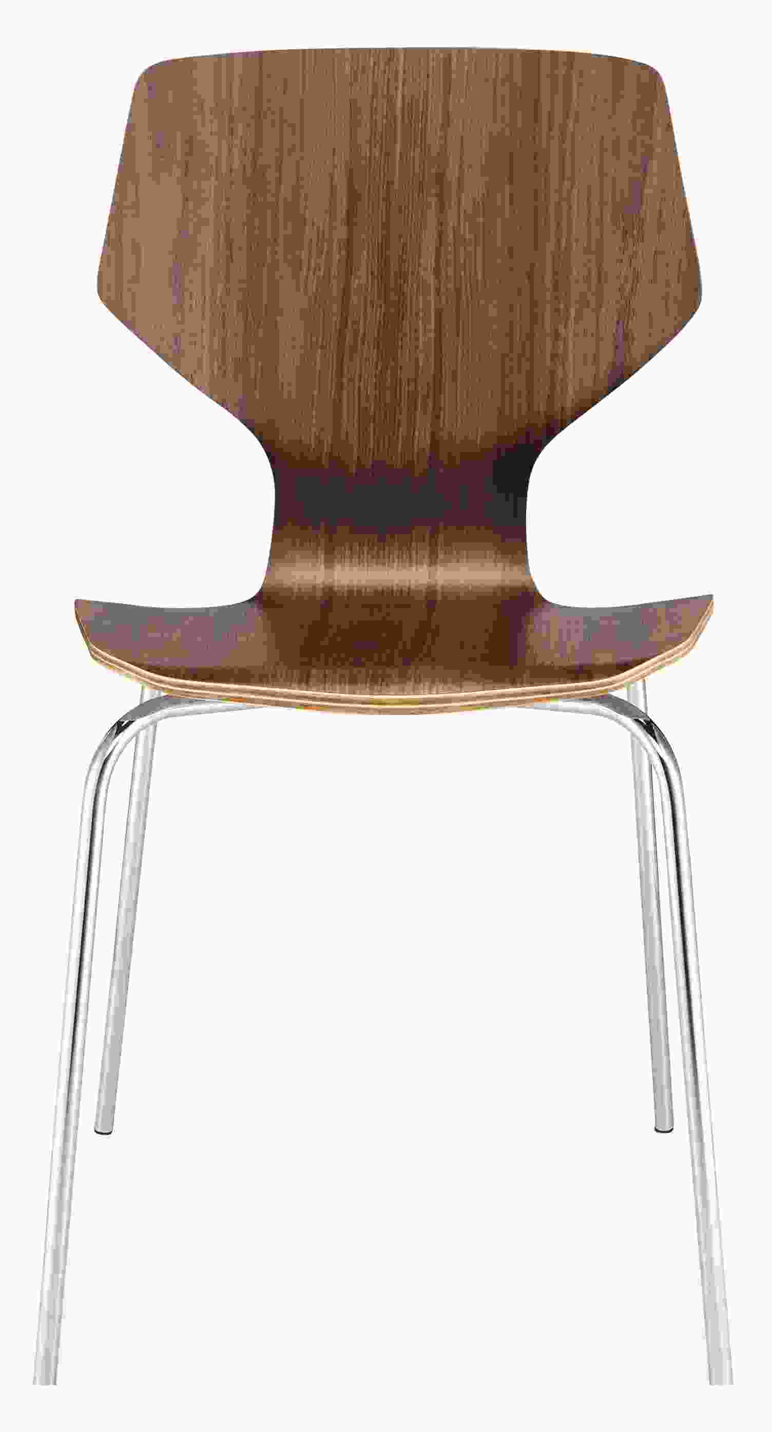 Front view of Pike Side Chair with Metal Base.