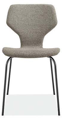 Front view of Pike Side Chair in Radford Fabric with Metal Base.