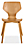 Front view of Pike Side Chair with Wood Base.