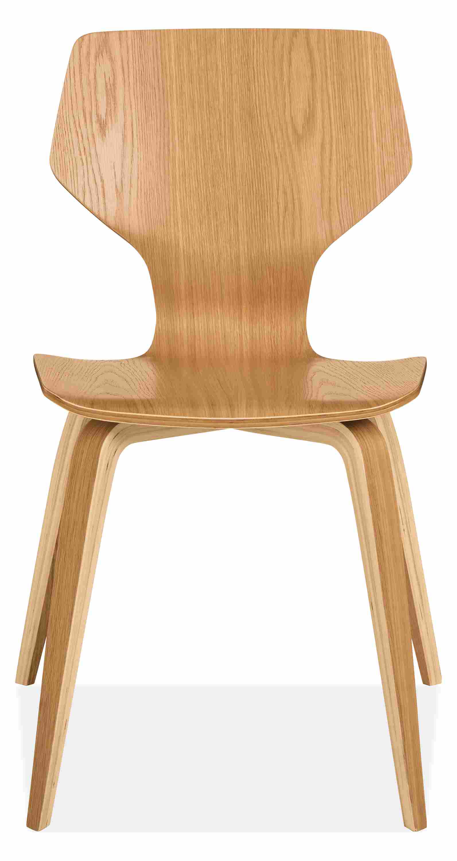Front view of Pike Side Chair with Wood Base.
