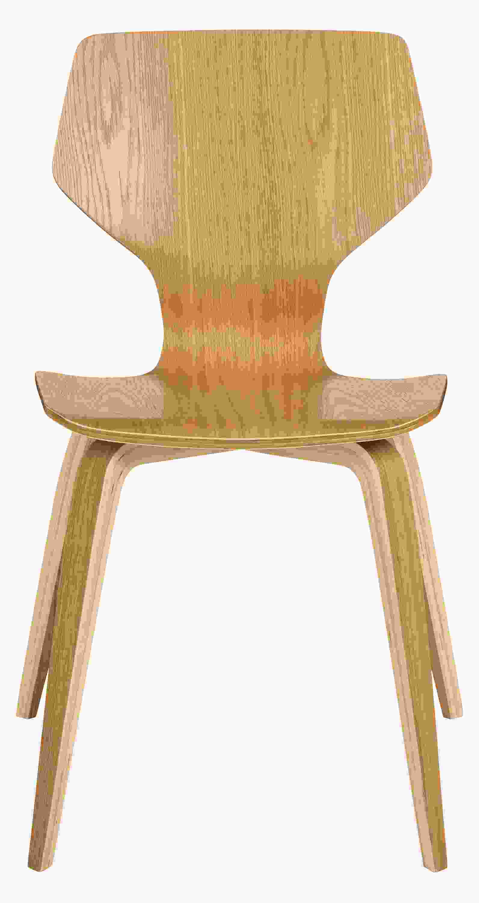 Front view of Pike Side Chair with Wood Base.