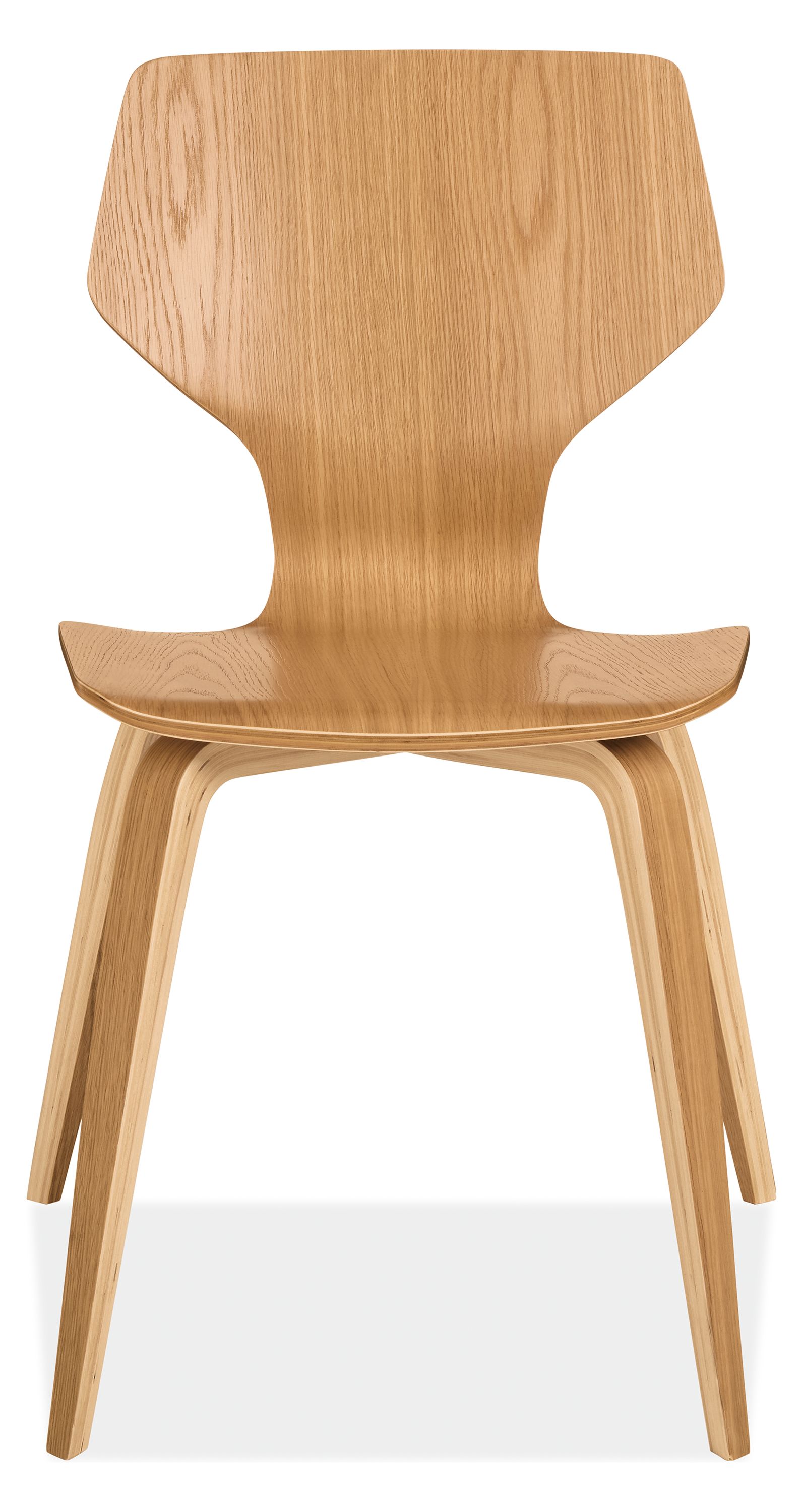 Front view of Pike Side Chair with Wood Base.