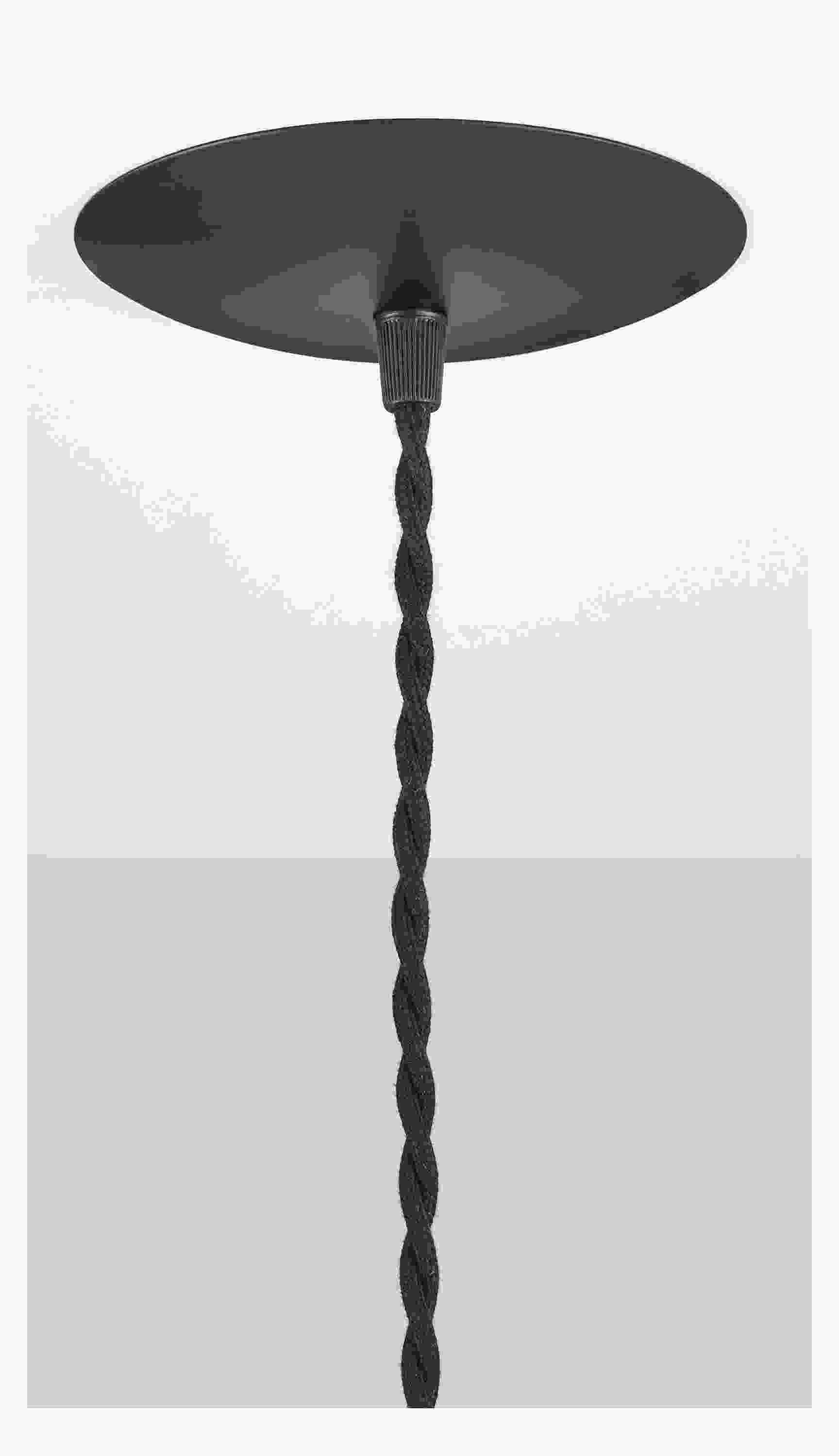 Detail of Polar pendant ceiling plate in black.