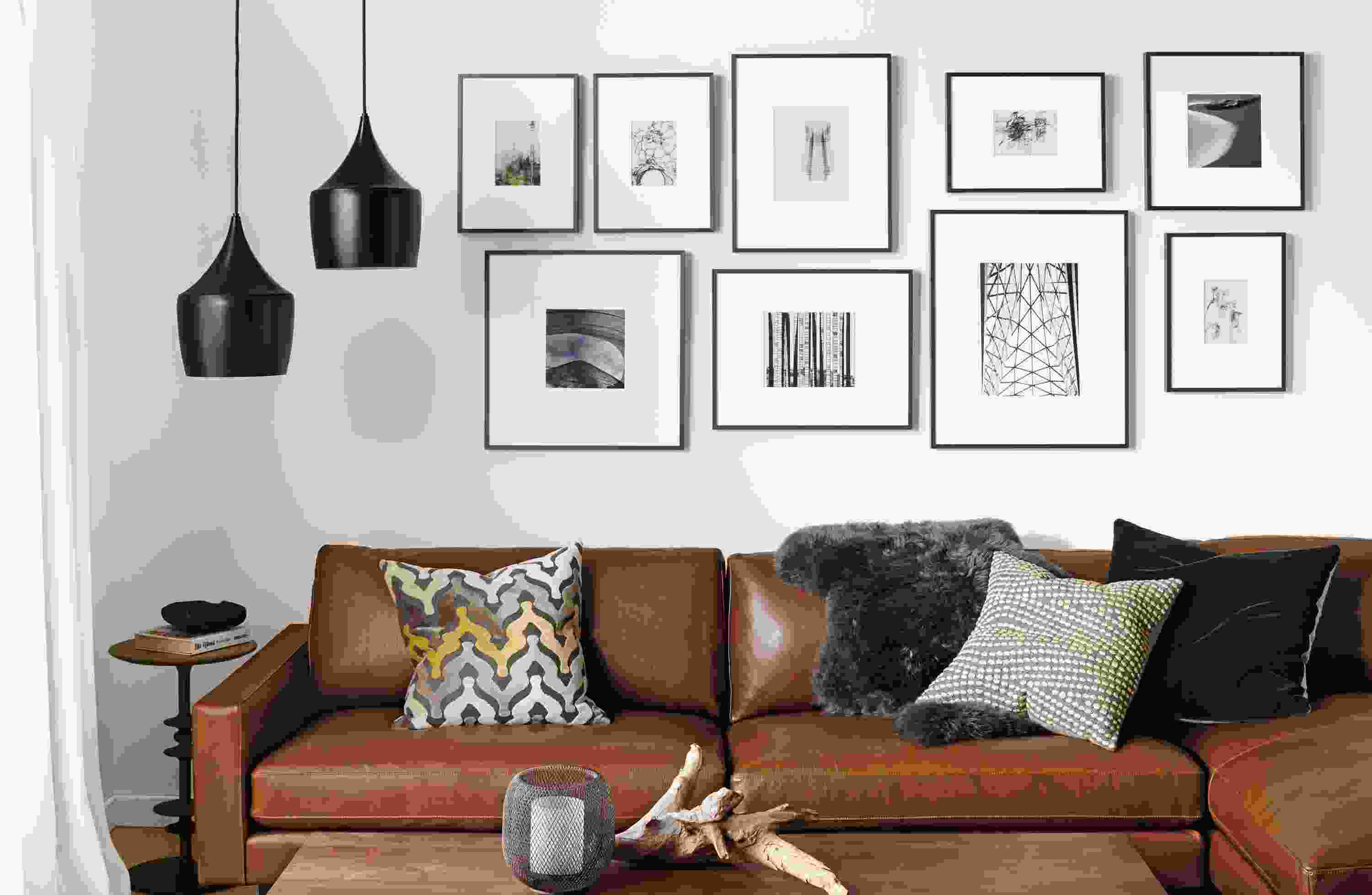 Detail of wall of Profile frames in gunmetal.