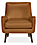 Front view of Quinn Chair in Leather.