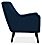 Side view of Quinn Chair in View Indigo.
