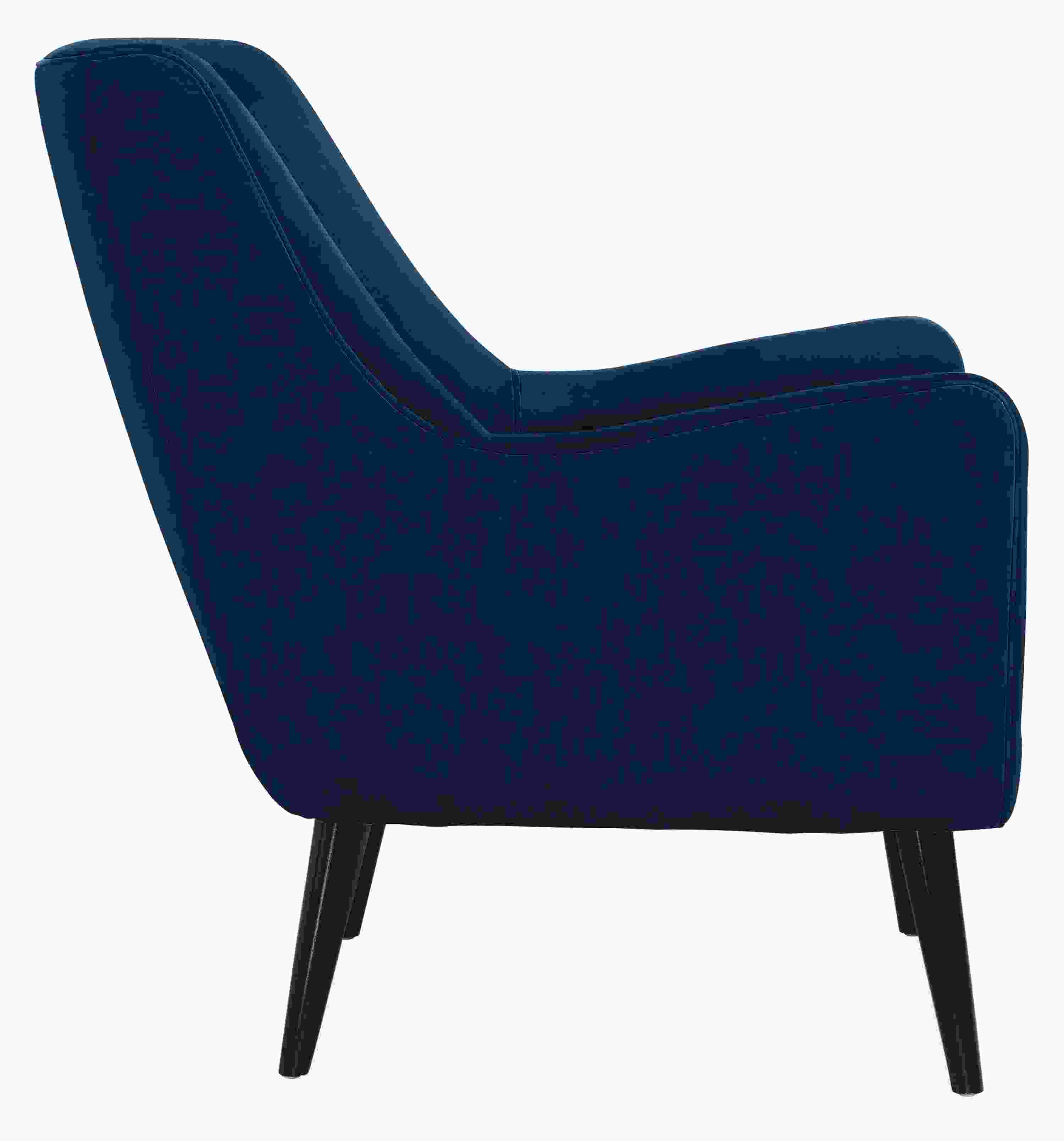 Side view of Quinn Chair in View Indigo.