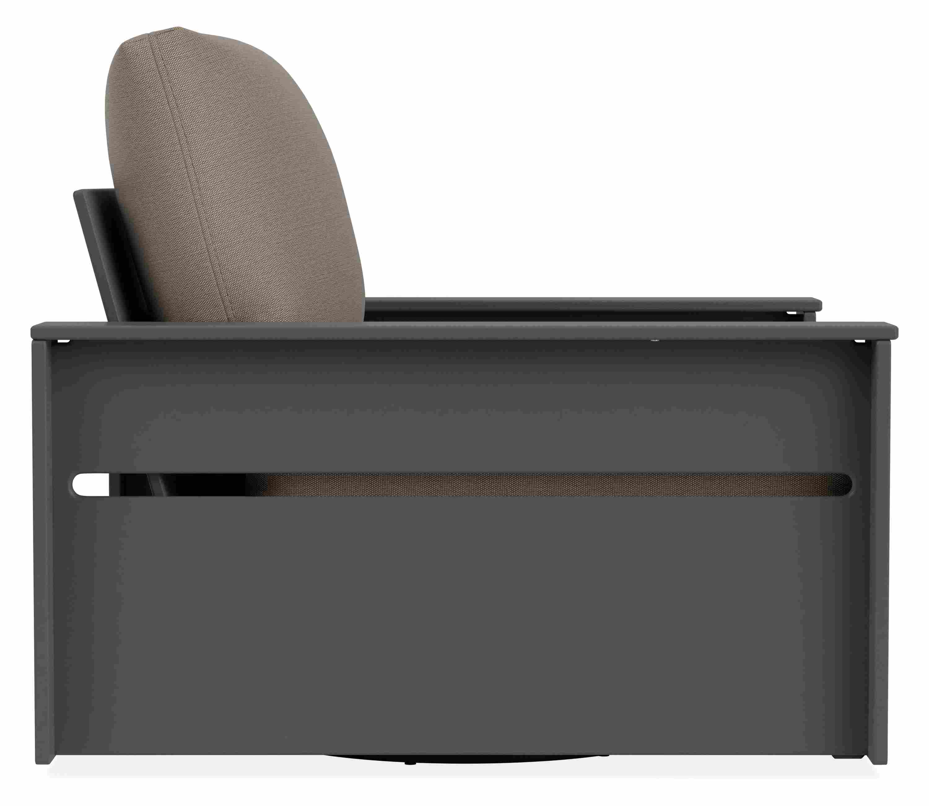 Side view of Rayo 31 Swivel Chair in Arta Fabric.