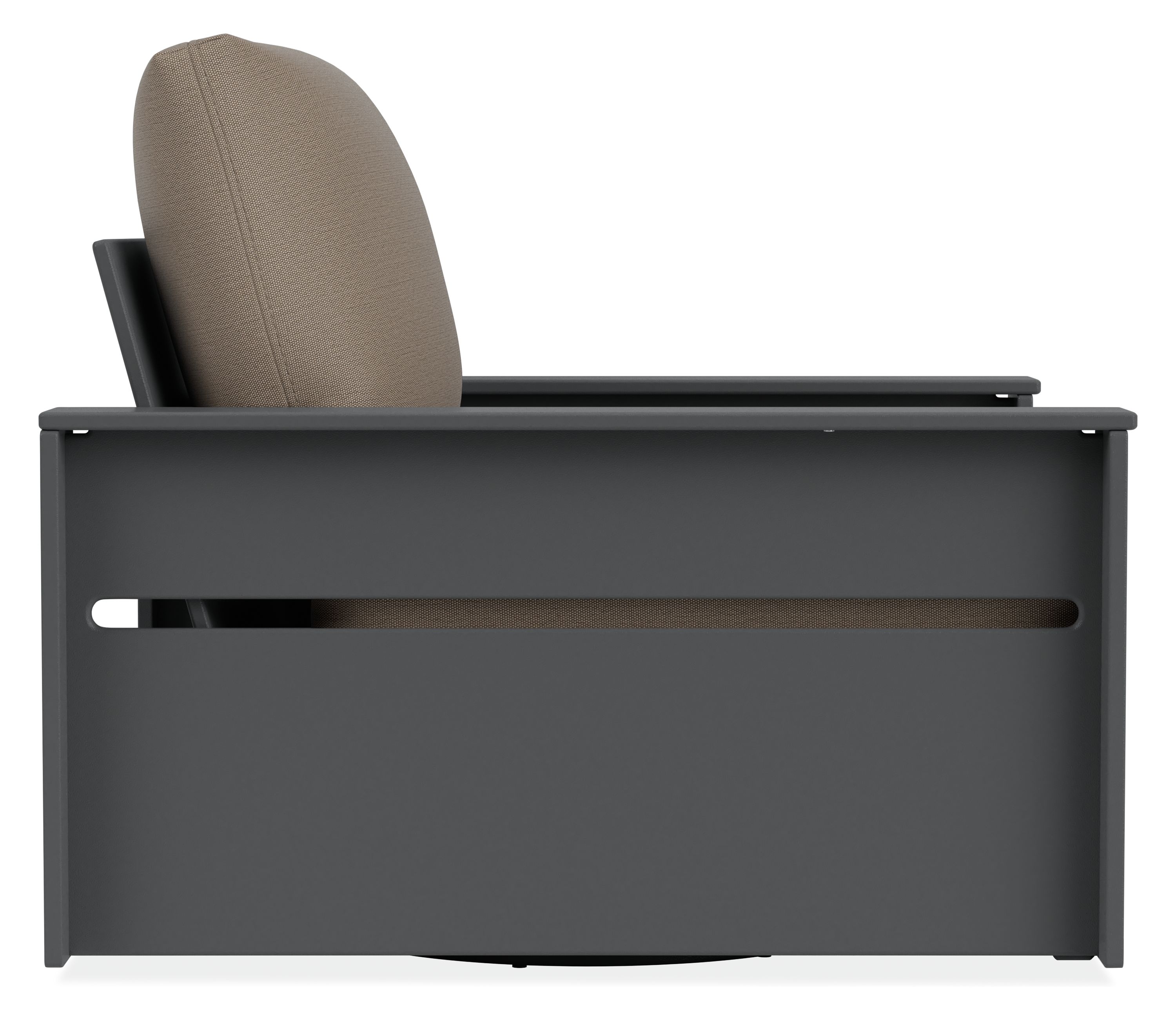 Side view of Rayo 31 Swivel Chair in Arta Fabric.