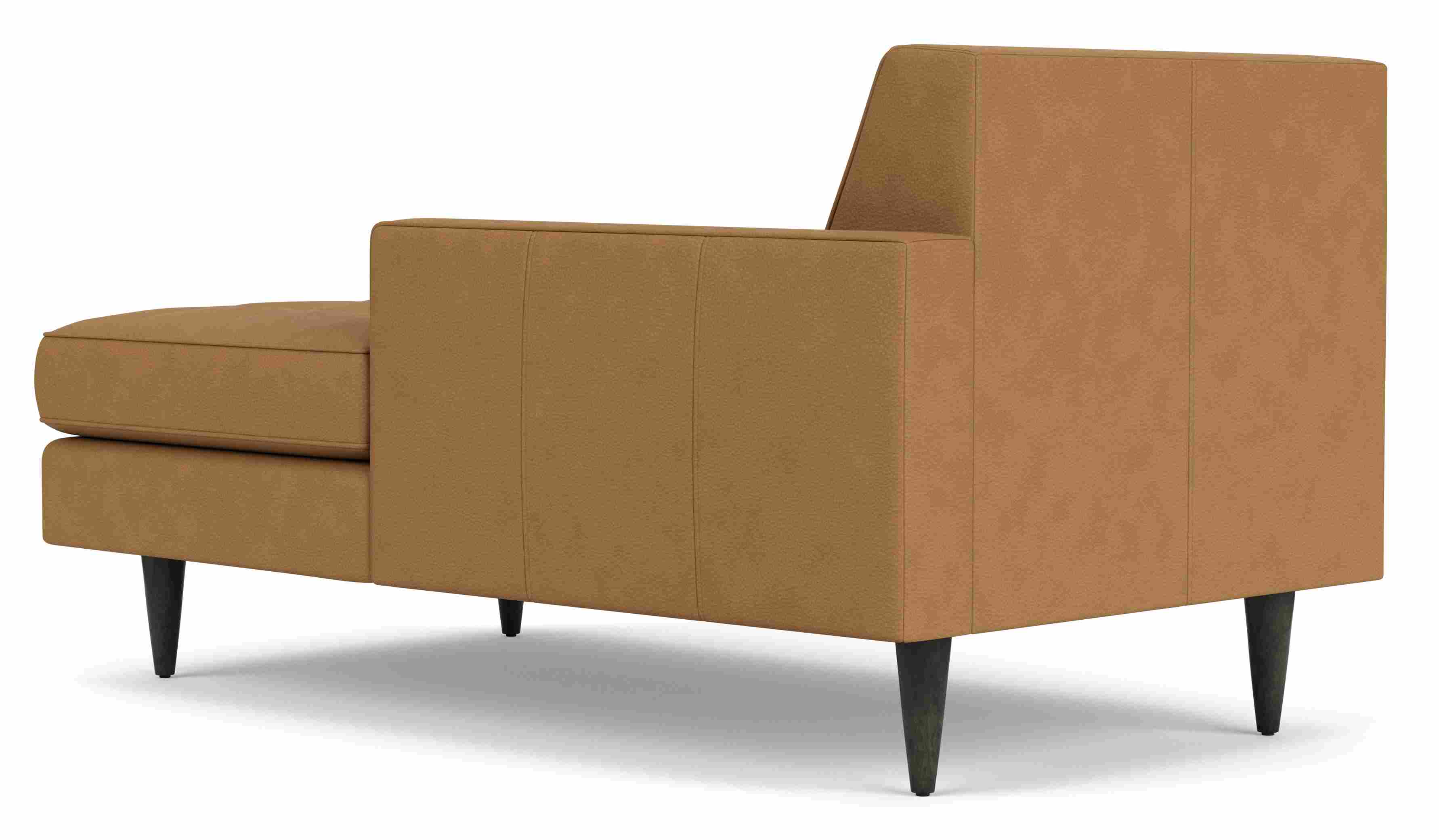 Back view of Reese Right-Arm Chaise in Leather