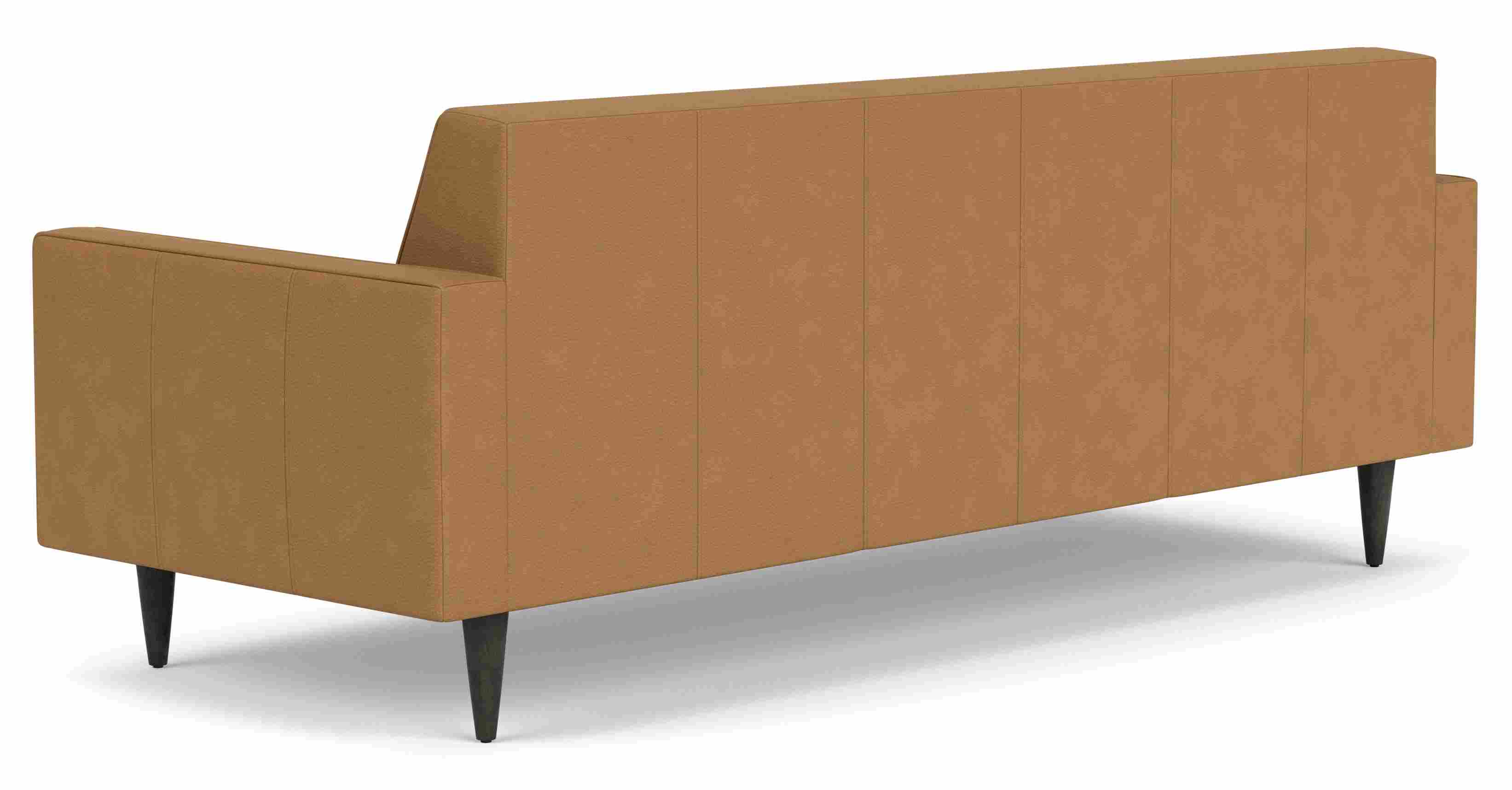 Back view of Reese 85" Three-Cushion Sofa in Leather